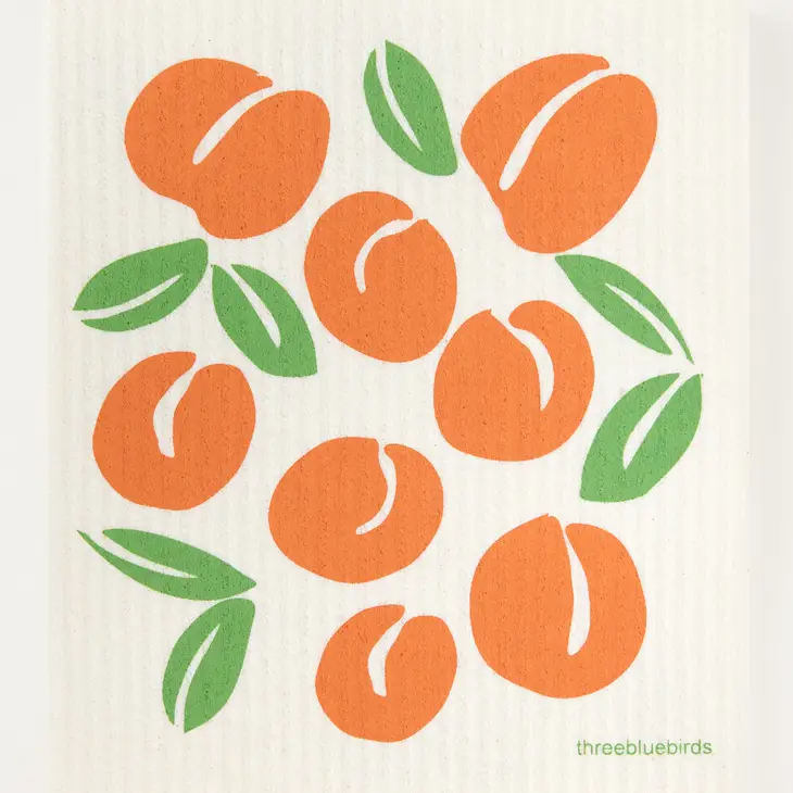 Peaches Swedish Dishcloth - Connecticut Made! - Mellow Monkey