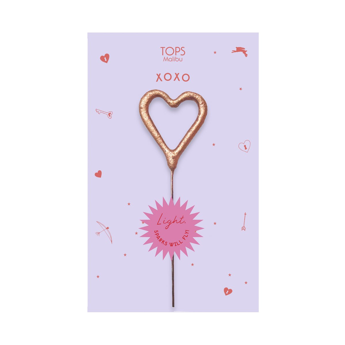 Sparkler Card XO Gold and Rose Gold 4" - Mellow Monkey