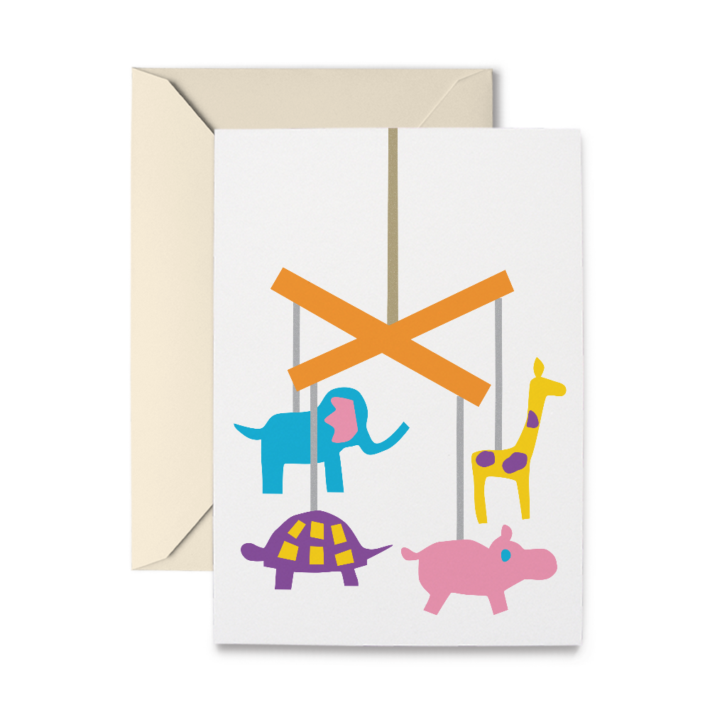 Baby Mobile - Greeting Card - Mellow Monkey