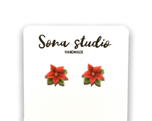 Poinsettia Earrings - Mellow Monkey