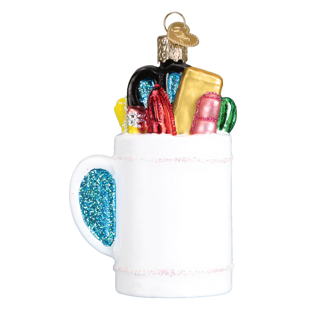 Old World Christmas Handcrafted Blown Glass Ornament - Best Teacher Mug - Mellow Monkey