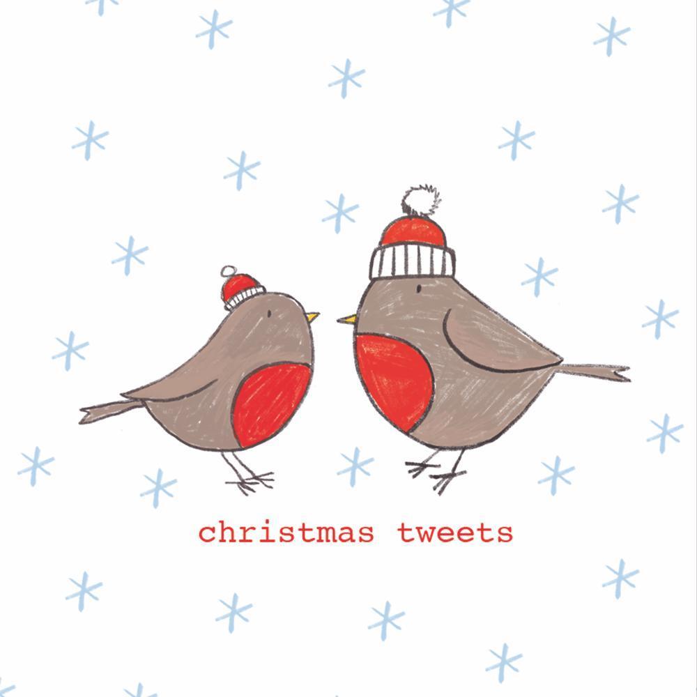 Christmas Tweets - Cocktail Beverage Napkins - Mellow Monkey