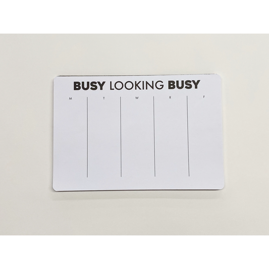 Busy Looking Busy - Deskpad Notepad - 52 Pages - Mellow Monkey
