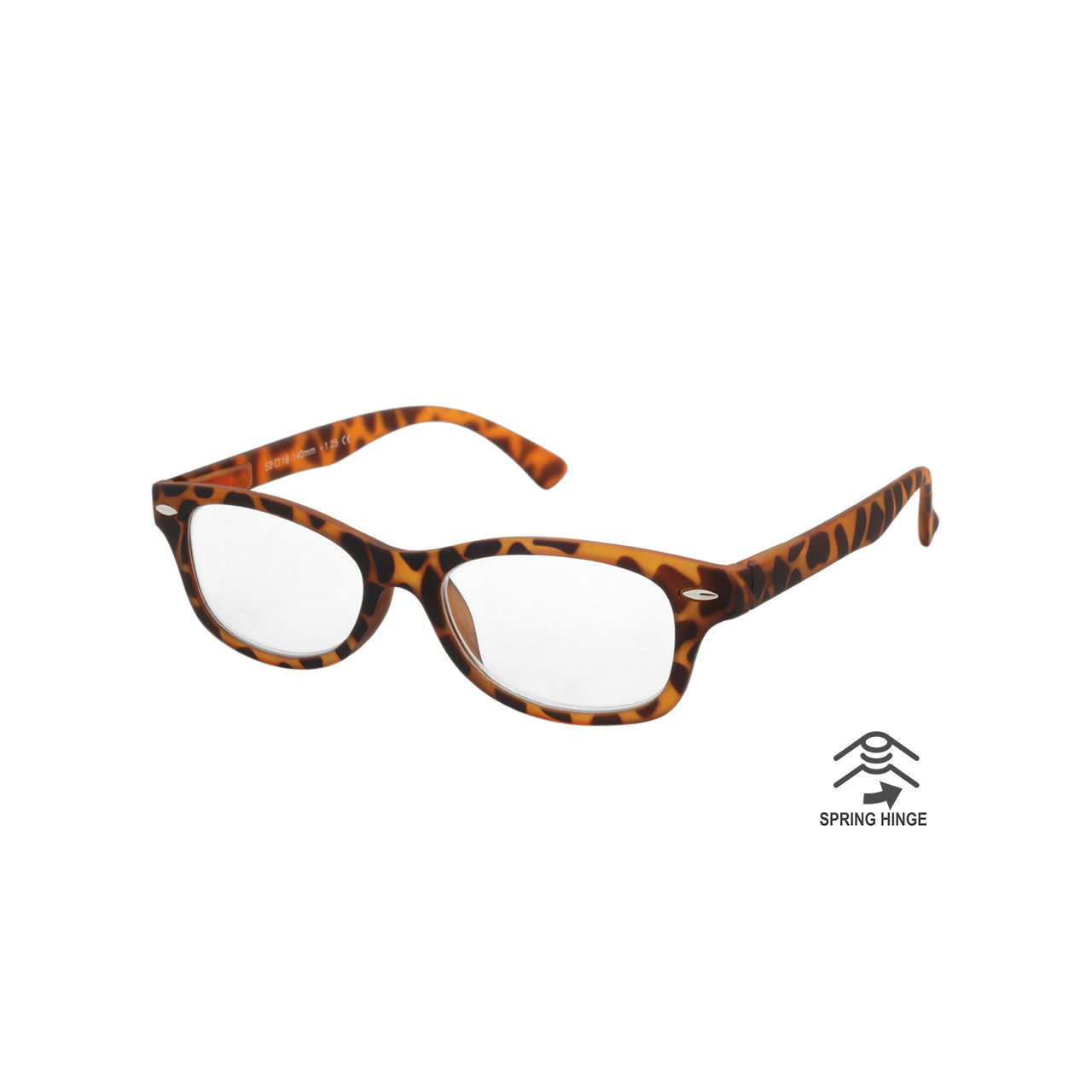 Fashion Gender Neutral Reading Glasses - Tortoise Soft Finish Frame with Two Metal Pins, Tortoise Soft Finish Temple - Mellow Monkey