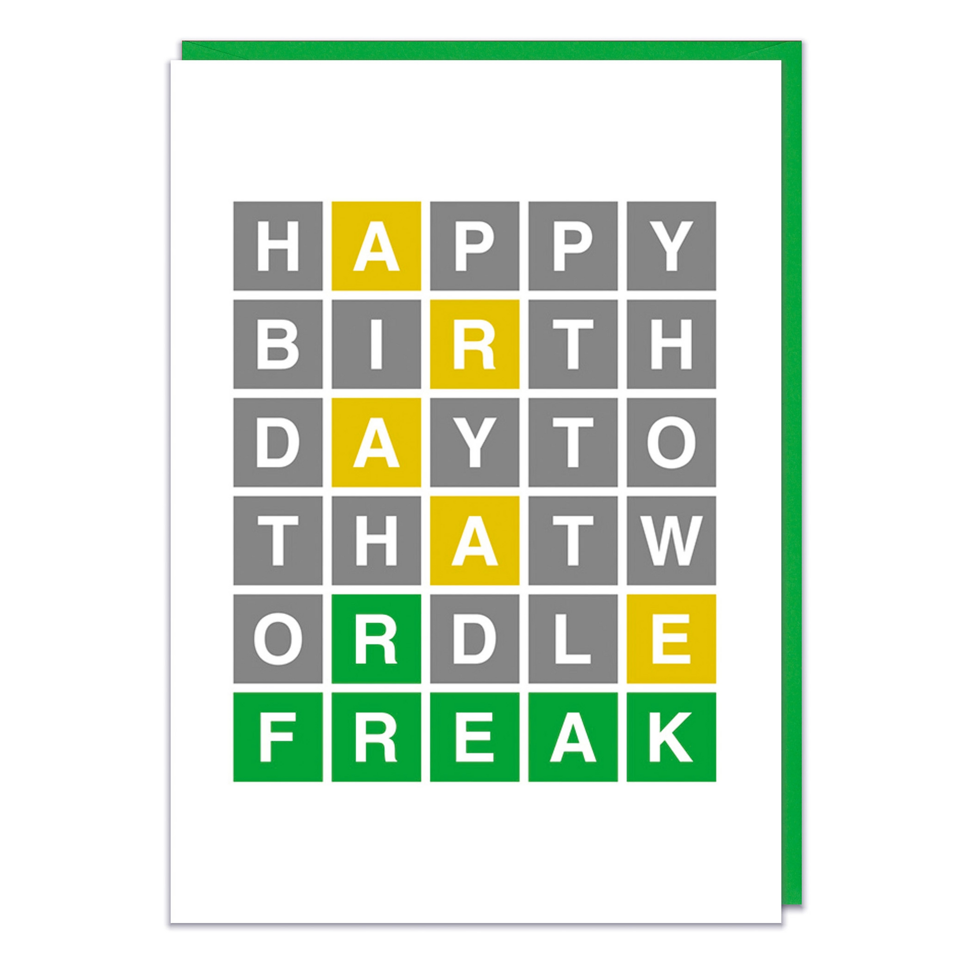 Happy Birthday To That Wordle Freak - Birthday Greeting Card - Mellow Monkey