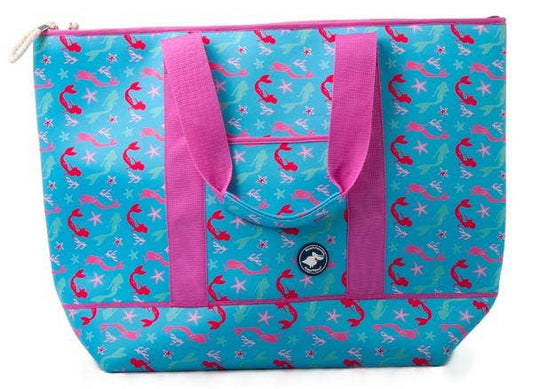 Neoprene Cooler Bag with Mermaid Wishes Print 24 x 9 x 16" - Mellow Monkey