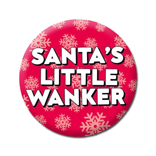 Santa's Little Wanker - Pin Back Button - 1-1/4-in - Mellow Monkey