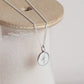 Handmade Sterling Silver Small Oval Star Necklace.