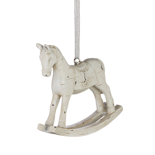 Distressed Rocking Horse Ornament - 3-3/4-in - Mellow Monkey