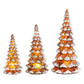 Snowy Lighted Glass Gingerbread Christmas Tree - Mellow Monkey