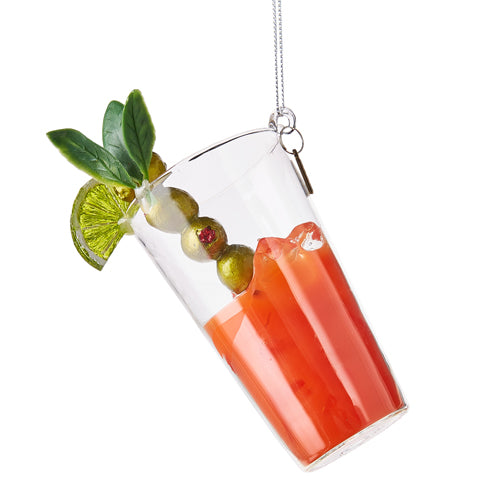 Bloody Mary Cocktail - Glass Ornament - 5-1/4-in (Eric Cortina Collection) - Mellow Monkey