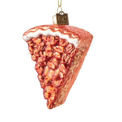 Pecan Pie Slice Glass Ornament - 3-1/4-in (Eric Cortina Collection) - Mellow Monkey