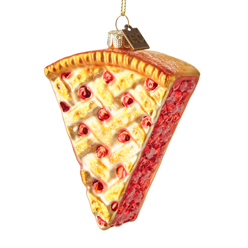 Cherry Pie Slice Glass Ornament - 4-in (Eric Cortina Collection) - Mellow Monkey