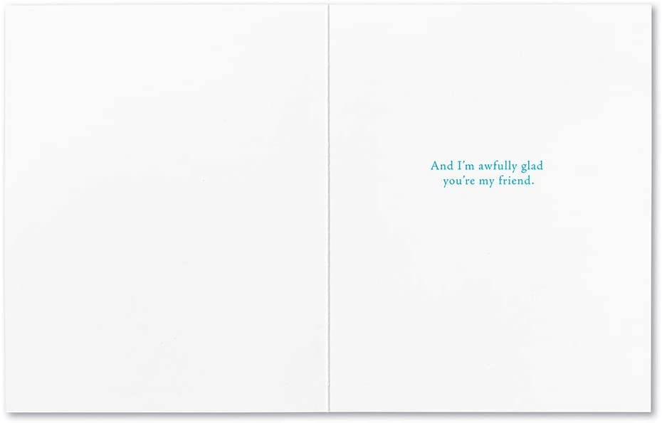 Positively Green Greeting Card - Friendship - “I’m awfully happy since I’ve known you…” by Virginia Woolf - Mellow Monkey