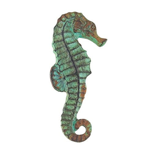 Vintage Seascape Sea Horse Antique Green - Drawer Cabinet Cupboard Pull Knob - Mellow Monkey
