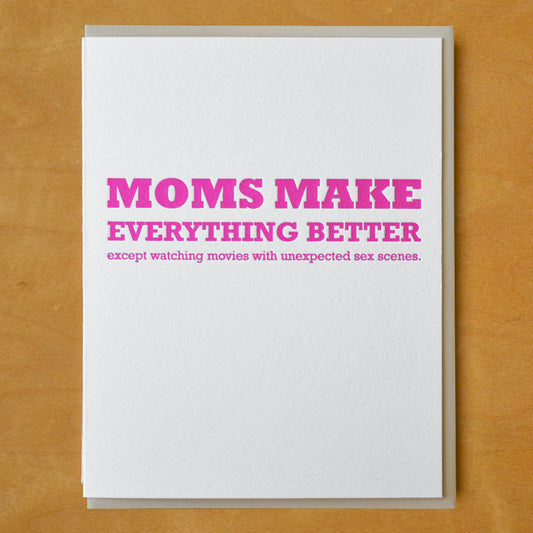 Moms Make Everything Better - Greeting Card - Mellow Monkey