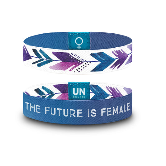 Unselfie The Future Is Female Arrow Wrist Band - Mellow Monkey