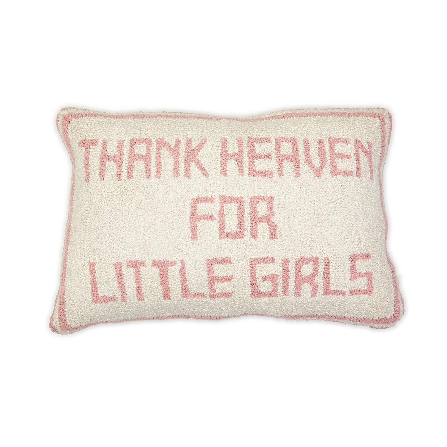 Thank Heaven For Little Girls - Embroidered Pillow - Mellow Monkey