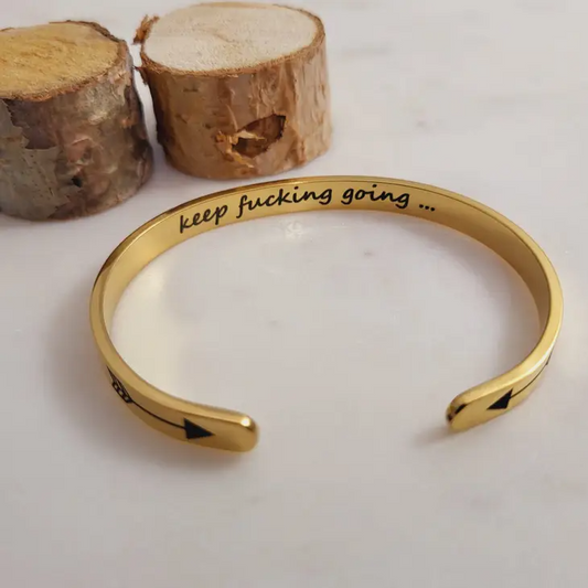 Keep Going - Inspirational Cuff - Mellow Monkey