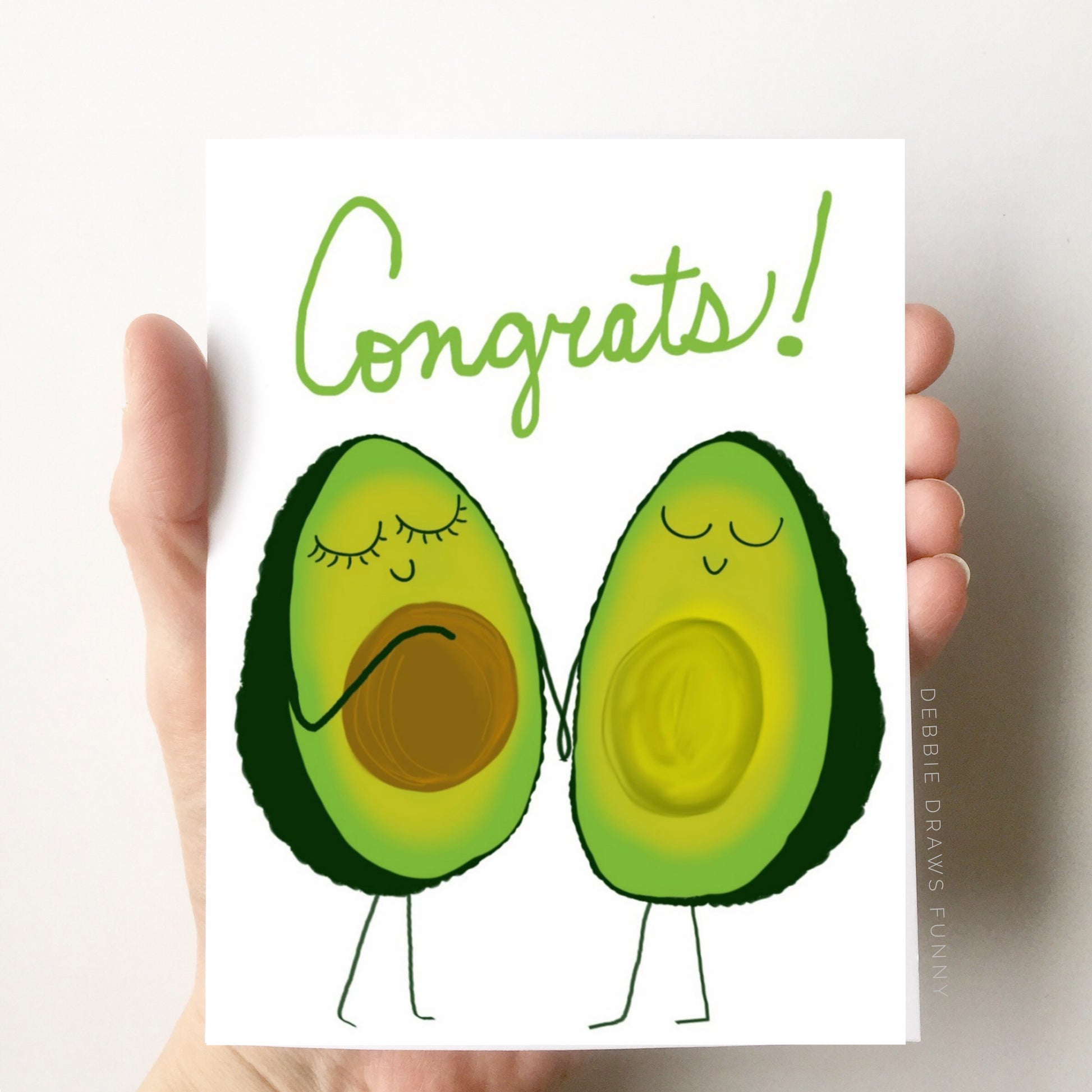 Congrats! Avocado New Baby / Pregnancy Card - Mellow Monkey