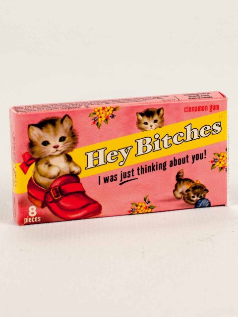 Hey Bitches - I Was Just Thinking About You! - Cinnamon Flavored Gum - Mellow Monkey
