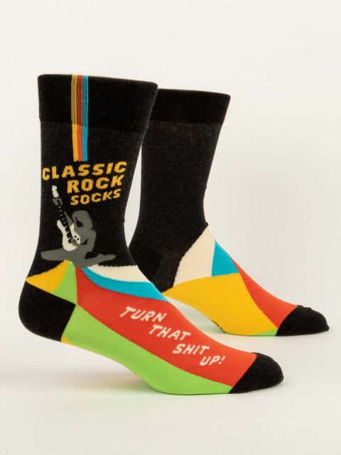 Classic Rock Socks - Men's Crew Socks - Mellow Monkey