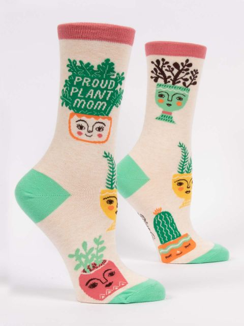 Proud Plant Mom - Women's Crew Socks - Mellow Monkey
