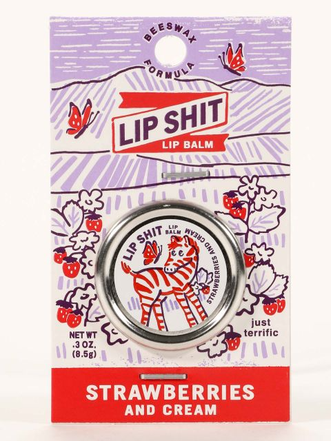 Lip Shit Crazy Good Moisture Lip Balm - Strawberries & Cream - Mellow Monkey