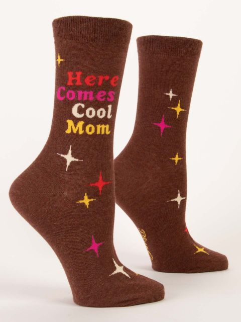 Here Comes Cool Mom - Women's Crew Socks - Mellow Monkey