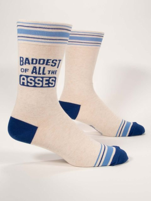 Baddest Of All The Asses - Men's Crew Socks - Mellow Monkey