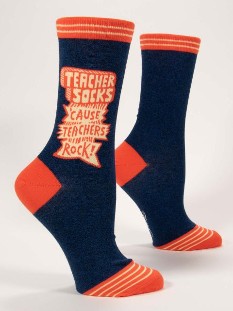 Teacher's Rock - Women's Crew Socks - Mellow Monkey