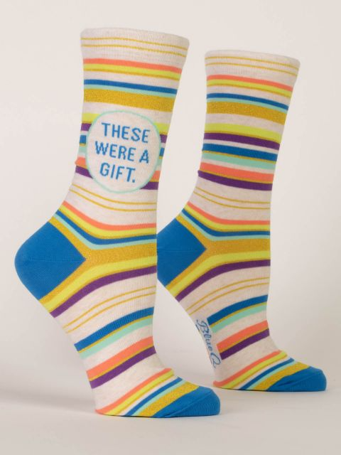 These Were A Gift - Women's Crew Socks - Mellow Monkey