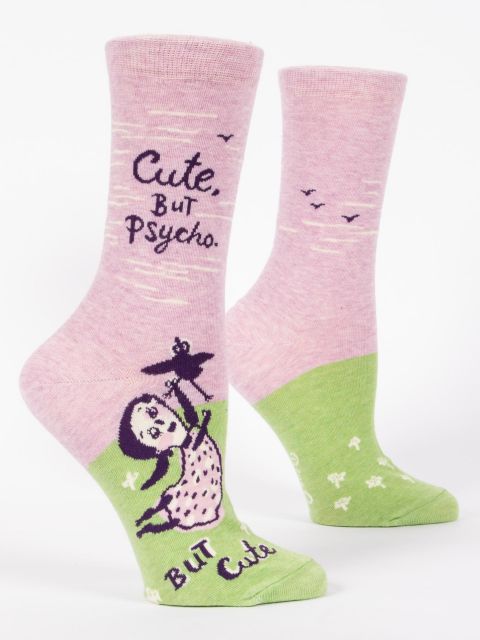 Cute, But Psycho. But Cute - Women's Crew Socks - Mellow Monkey