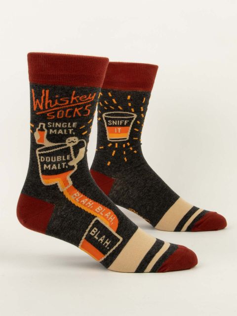 Whiskey Socks Single Malt Double Malt - Men's Crew Socks - Mellow Monkey