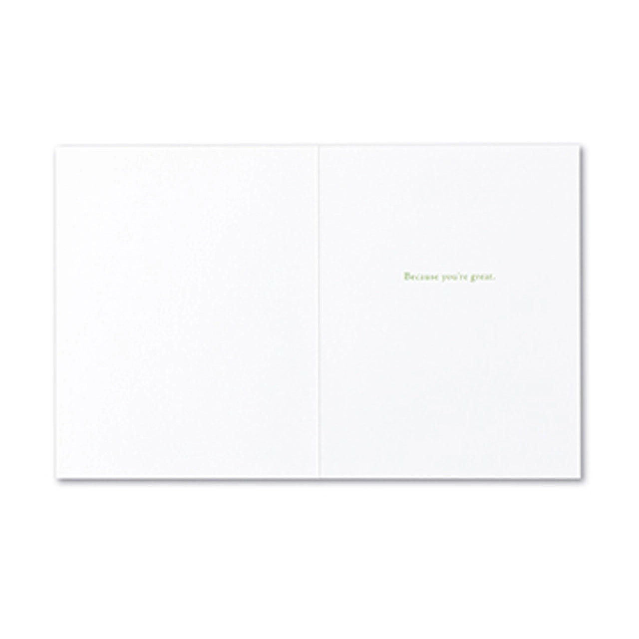 Positively Green Thank You Greeting Card - "...the world needs hundreds of thousands more people like you." -Evette Carter - Mellow Monkey