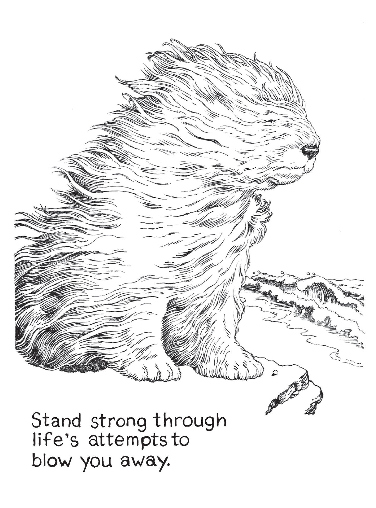 Stand Strong Through Life's Attempts To Blow You Away - Just the Motion - Greeting Card - Mellow Monkey