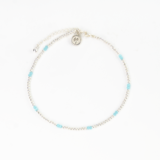 Khalifa Beaded Anklet - Blue - Mellow Monkey