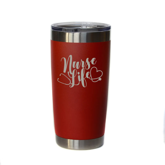 Nurse Life Insulated Engraved Coffee/Cocktail Tumbler - 20oz - Mellow Monkey