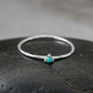 Tiny Turquoise Triangle Ring - Sterling Silver - Mellow Monkey