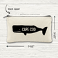Cape Cod Whale Canvas Multi-Purpose Zipper Bag (Unlined) - Mellow Monkey