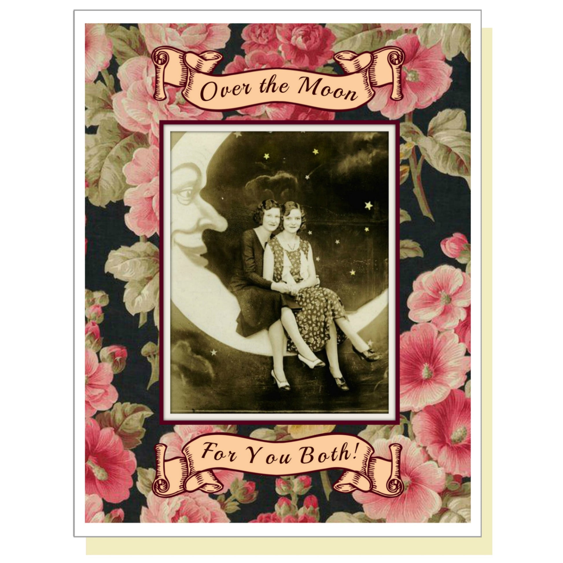 Over The Moon For You Both - Wedding Card - Mellow Monkey