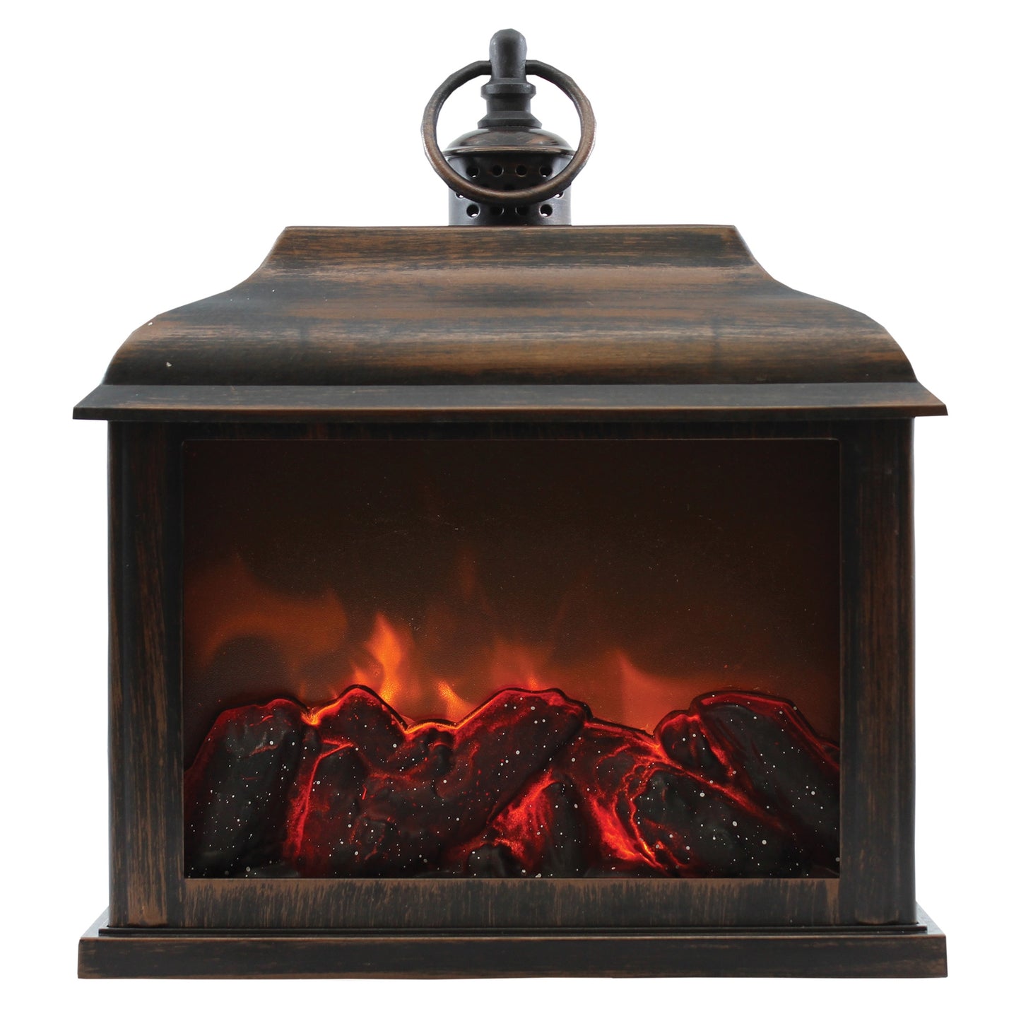 Bronze Traditional Fireplace Led Lantern - 10-in - Mellow Monkey