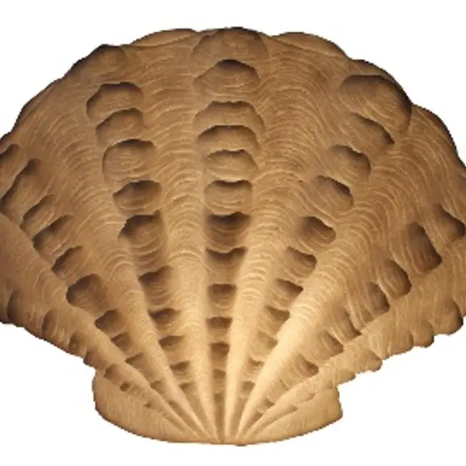 Standing Scallop Sandstone Lamp - 16-in - Mellow Monkey