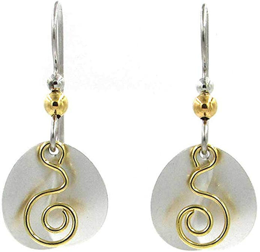 Silver Forest Layered Spiral Teardrop Earrings - Mellow Monkey