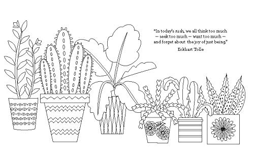 The Coloring Book of Mindfulness: 50 Quotes and Designs to Help You Focus, Slow Down, De-Stress [Book]