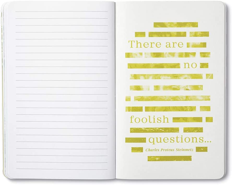 Write Now Journal: Live With Curiosity - Softcover with periodic typeset quotations, 128 lined pages - Mellow Monkey