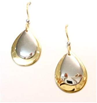 Silver Forest of Vermont Gold and Silver Teardrop Dangle Earrings - Mellow Monkey