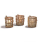 Cane Weave Tealight Candle Holder Lantern with Handle - 4-1/4-in - Mellow Monkey