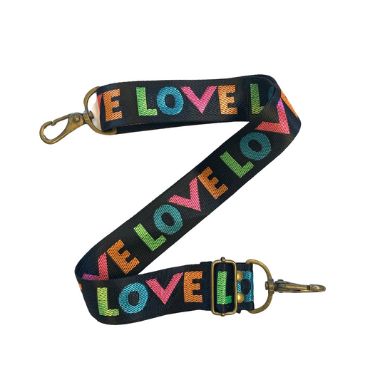 PS Canvas Bag Strap - Love - 22-in - Mellow Monkey