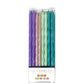Purple/Teal Pearl Spiral Candles Set Of 16 - Mellow Monkey